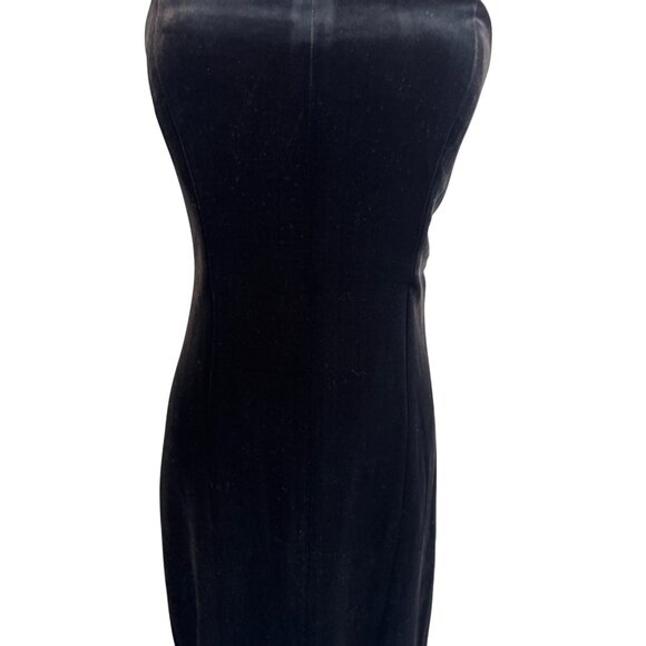 Socialite Small Black Strapless Midi Dress - Picture 3 of 15